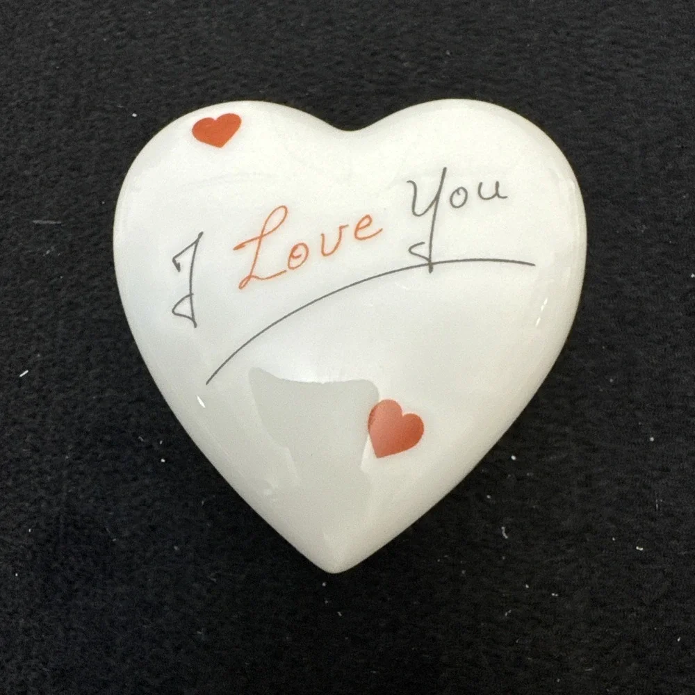 Limoges France Porcelain Heart Trinket Box 